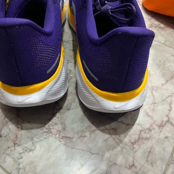 Nike zoom pegasus 41 LSU collegiate running shoe fz5126-500 purple gold