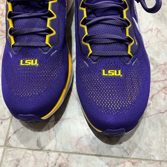 Nike zoom pegasus 41 LSU collegiate running shoe fz5126-500 purple gold