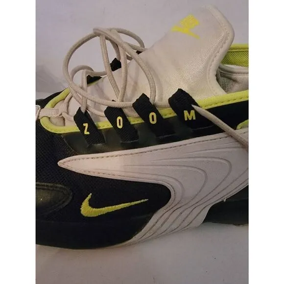 Nike Air Zoom 2000 Men's White Green Black Volt Basketball Shoes Size 13