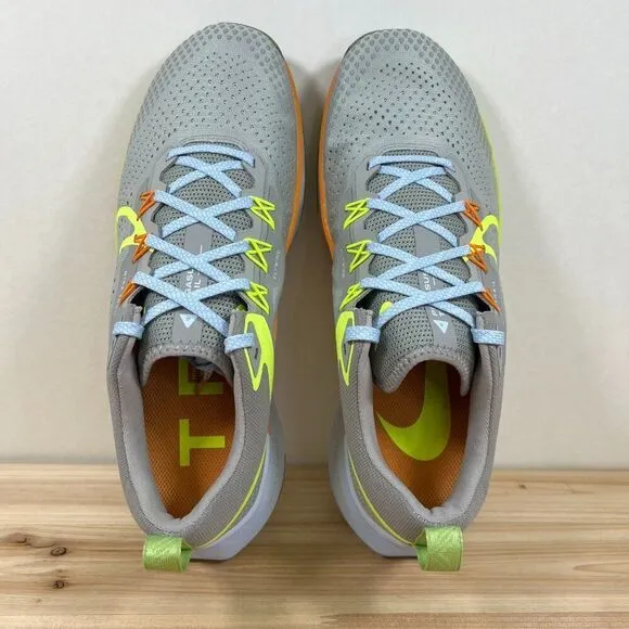 Nike React Pegasus Trail 4 Running hiking shoes Mens 10 Light Iron Ore Volt