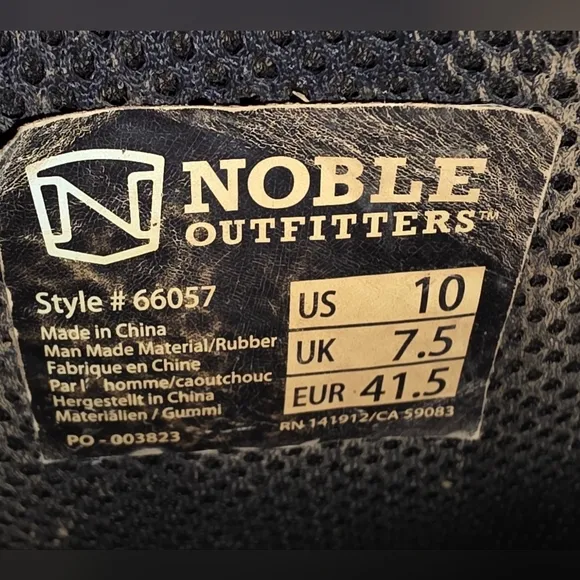 Noble Outfitters Men's MUDS High Black Rubber Boots SIZE 10 NO BOX