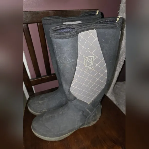 Noble Outfitters Men's MUDS High Black Rubber Boots SIZE 10 NO BOX