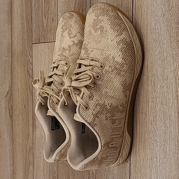 NOBULL Cream Tan Camo Gum Trainer Sz 12.5 Mens‎ Crossfit Work Out Shoes Sneakers