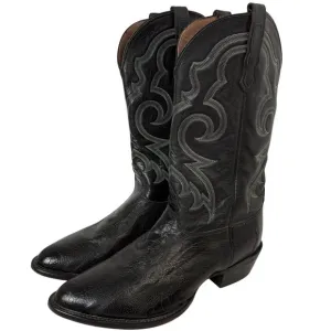 Nocona Boots Exotic Ostrich Leg Boots Black Cowboy Boots Mens Size 11 EE Western