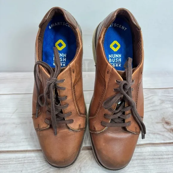 Nunn Bush Mayfield Street Brown Genuine Leather Lace Up Dress Oxford Shoes