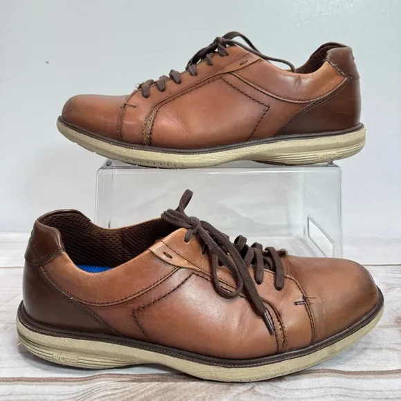 Nunn Bush Mayfield Street Brown Genuine Leather Lace Up Dress Oxford Shoes