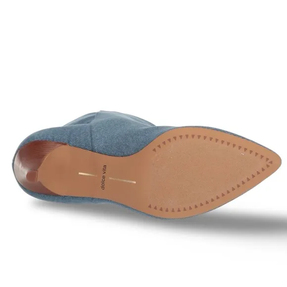 NWOB $120 Dolce Vita Dee Blue Fabric Ankle Boots