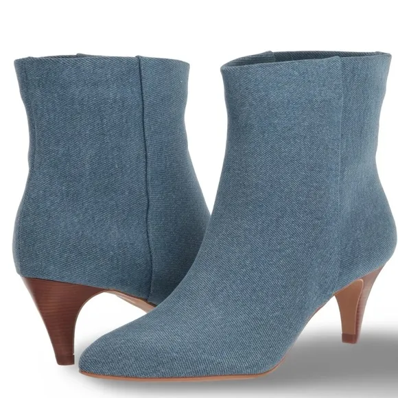NWOB $120 Dolce Vita Dee Blue Fabric Ankle Boots
