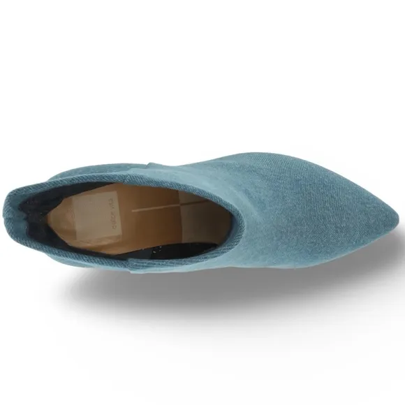 NWOB $120 Dolce Vita Dee Blue Fabric Ankle Boots