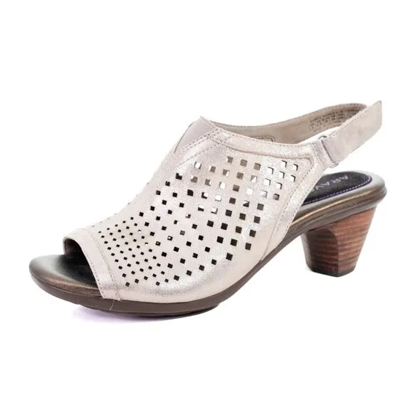 NWOB Aravon Medici Peep Sandals Women's Sz 9 Shoes