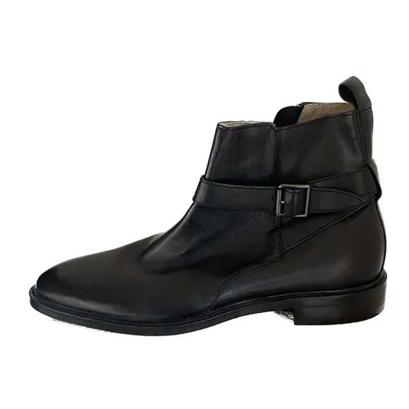 NWOT BANANA REPUBLIC Men's Black Leather Ankle Boots