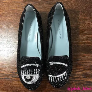 NWOT Chiara Ferragni Flirting Sequin Loafer