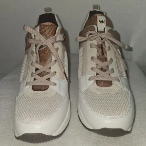 NWOT Michael Kors Georgie Trainer Womens Wedge Sneakers Sz 9.5 Sporty Casual
