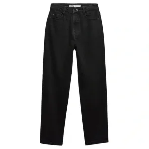 (NWOT) Zara Z1975 High Waist Ankle-Length Mom Jeans – Black, Slim Fit, Size 2