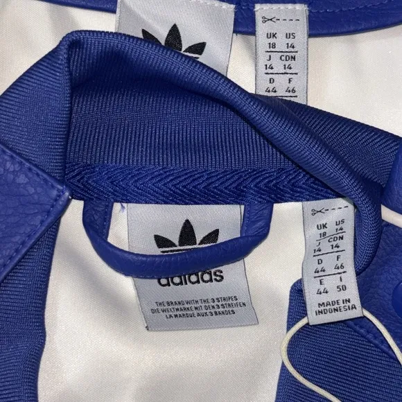 NWT Adidas FAUX LEATHER SST VERSATILE TRACK JACKET, Size