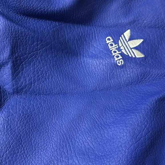 NWT Adidas FAUX LEATHER SST VERSATILE TRACK JACKET, Size