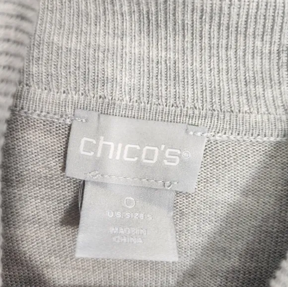 NWT Chico's Featherweight Gray Turtleneck Tunic