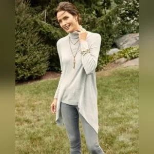 NWT Chico's Featherweight Gray Turtleneck Tunic