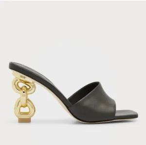 NWT Cult Gaia Misha Chain Leather Slide Sandals