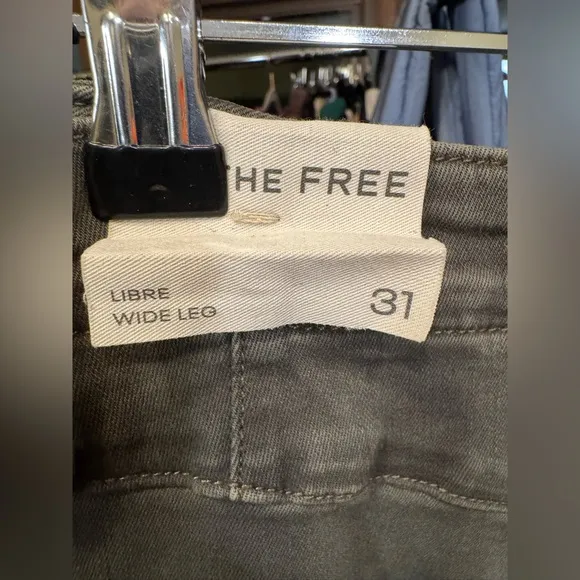NWT Free People We The Free Libre Wide-Leg Jeans - thyme green - 31