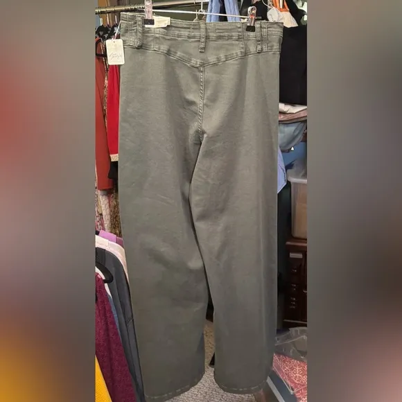 NWT Free People We The Free Libre Wide-Leg Jeans - thyme green - 31