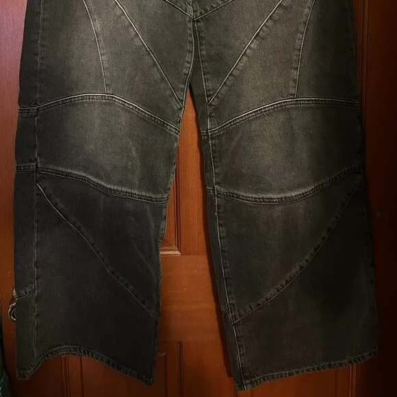 NWT Free People We the Free Unknown Reasons Mid Rise Moto Straight Jeans size 27