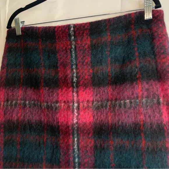 NWT Lauren Ralph Lauren Plaid Pencil Mini Wool Skirt, size 12P