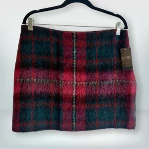 NWT Lauren Ralph Lauren Plaid Pencil Mini Wool Skirt, size 12P