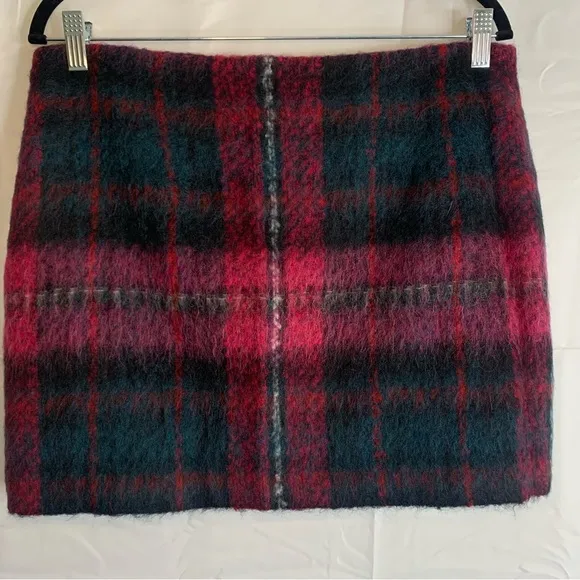 NWT Lauren Ralph Lauren Plaid Pencil Mini Wool Skirt, size 12P