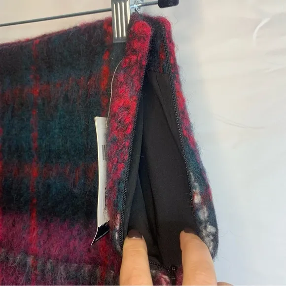 NWT Lauren Ralph Lauren Plaid Pencil Mini Wool Skirt, size 12P