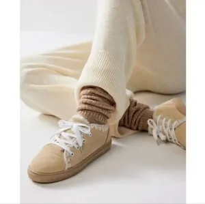 NWT‎ MOU Shearling Sherpa Lined Lace Up Sneakers size 40