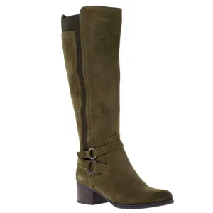 NWT - Naturalizer Wide Foot Wide Calf Tall Shaft Suede Boots - Forest Gr…