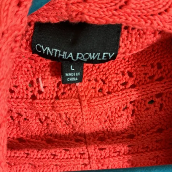 NWT Orange Shrug Style Crochet Cardigan Size Large