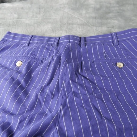 NWT Peter Millar Linen/Cotton Blend Pinstripe Shorts NAVY  34 Waist $115 ANB