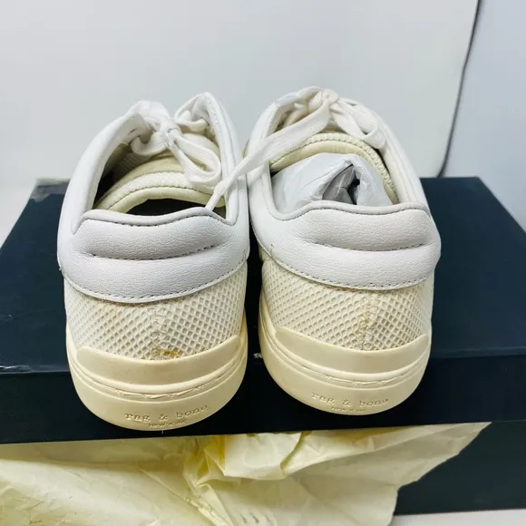 NWT rag &amp; bone Sneakers Kent Lace Up White Mesh Size 35