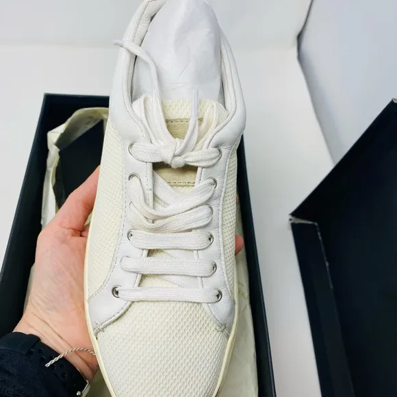NWT rag &amp; bone Sneakers Kent Lace Up White Mesh Size 35