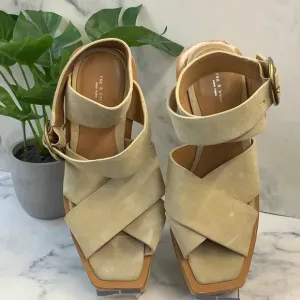 NWT Rag and Bone Tan Suede Women Sandals Size 6.5