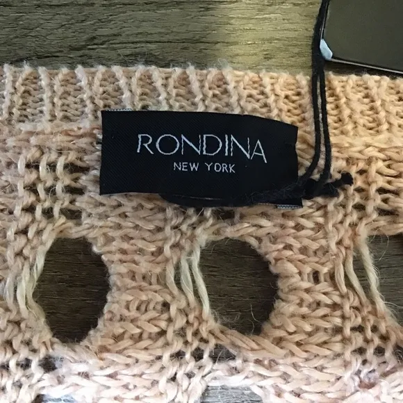 Nwt Rondina Sweater Pointelle Blush Pull Over Blush Peach Size XS