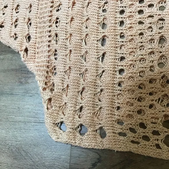 Nwt Rondina Sweater Pointelle Blush Pull Over Blush Peach Size XS