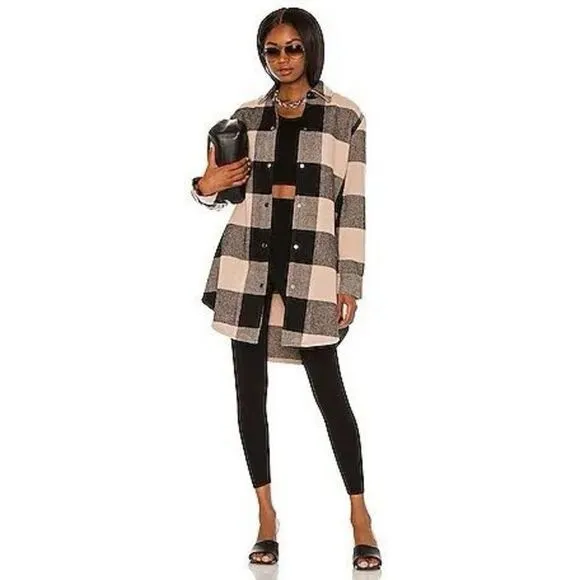 NWT Steve Madden Eldridge Coat in Light Taupe Longline Shacket