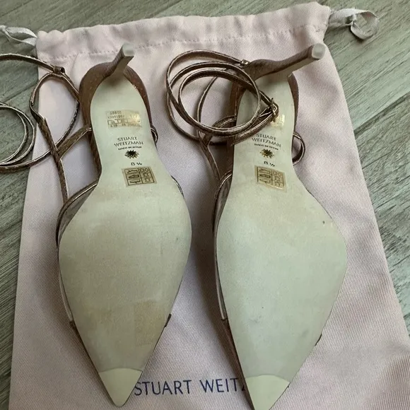NWT Stuart Weitzman Bronze Heeled Sandals