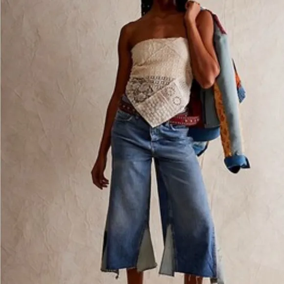 NWT we the free ripple wide-leg crop NWOT size 27