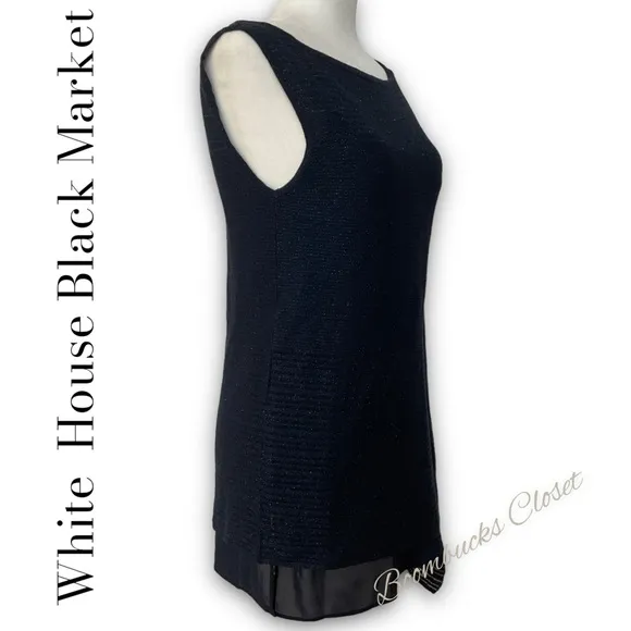 NWT WHBM Asymmetric drape sleeve Shimmer Sweater