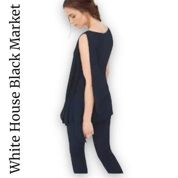 NWT WHBM Asymmetric drape sleeve Shimmer Sweater