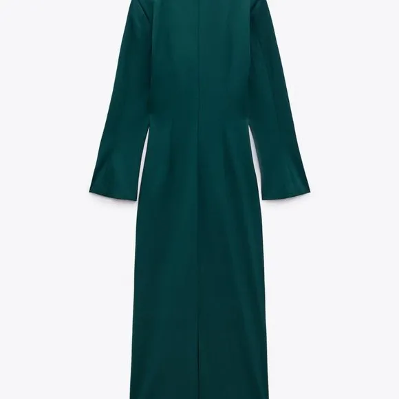 NWT ZARA SIDE RUCHED TUBULAR MIDI DRESS/ZARA FORMAL WORK DRESS