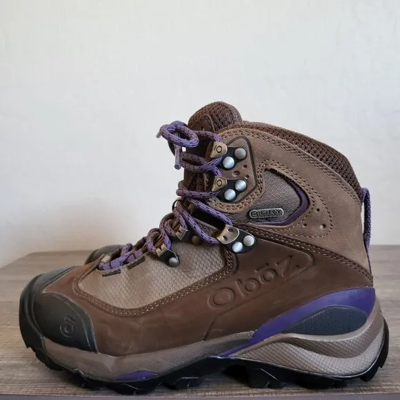 Oboz Wind River III BDry Hiking Boots Waterproof Nubuck Brown Size Women's 6.5