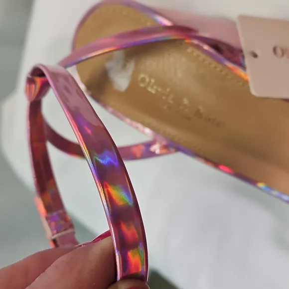 Olivia &amp; Kate NWT Irridescent Pink Women's Sandals