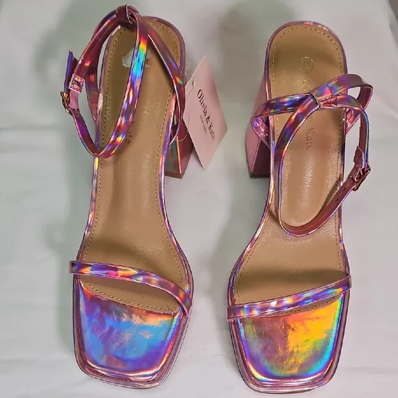 Olivia &amp; Kate NWT Irridescent Pink Women's Sandals