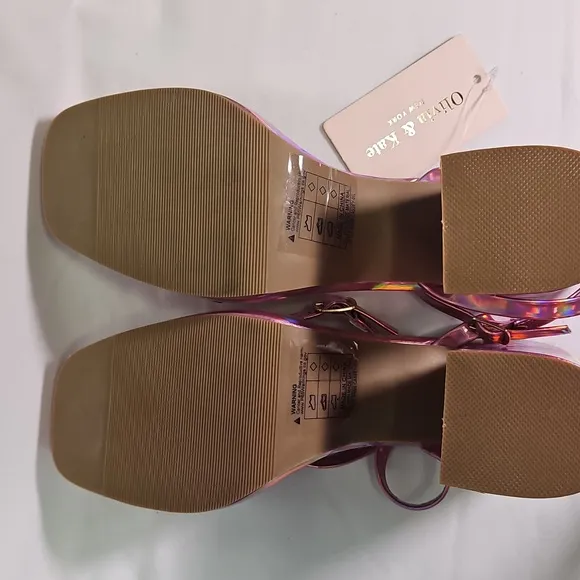 Olivia &amp; Kate NWT Irridescent Pink Women's Sandals