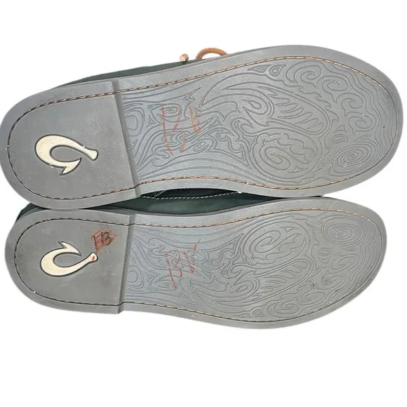 OLUKAI Honolulu Lace Mesh Shoes Green/Orange Men’s Size 8.5